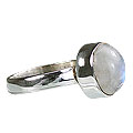 8564: Silver Setting white moonstone rings
