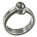 8576: Silver Setting green labradorite rings