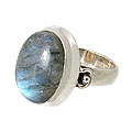 Design 8586: green labradorite rings