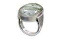 8590: Silver Setting White, Black rotile rings