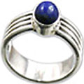 8595: Silver Setting blue lapis lazuli  mens rings