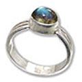 8604: Silver Setting green labradorite rings