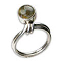 8629: Silver Setting green labradorite rings