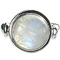 8633: Silver Setting white moonstone estate rings