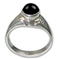 8664: Silver Setting black onyx rings
