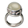Design 8670: gray,white chalcedony rings