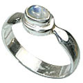 8674: Silver Setting white moonstone rings