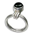 8692: Silver Setting black onyx rings