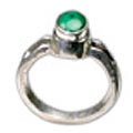 8704: Silver Setting green malachite rings