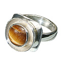 8706: yellow tiger eye rings
