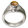 8716: Silver Setting yellow tiger eye rings