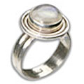 8717: Silver Setting blue,white moonstone rings