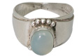 Design 8725: White chalcedony rings