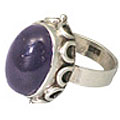 8795: Silver Setting Purple amethyst rings