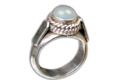 8800: Silver Setting Blue opalite rings