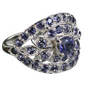 Design 8967: blue iolite cocktail rings