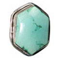 9038: Green turquoise  mens rings
