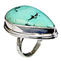 Design 9041: green turquoise contemporary rings