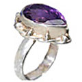 9181: Silver Setting purple amethyst contemporary rings