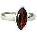 9199: Silver Setting red garnet  solitaire rings