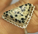 9360: Silver Setting white,black,gold,brown jasper american-southwest rings