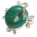 9382: Silver Setting green turquoise rings