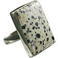 Design 9384: black,brown,yellow jasper american-southwest rings