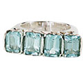 9518: Silver Setting Blue blue topaz  estate rings