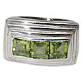 9523: Silver Setting green peridot rings