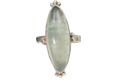 9556: Silver Setting Green fluorite rings