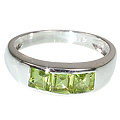 Design 9560: green peridot contemporary, engagement rings