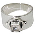 Design 9563: white crystal rings