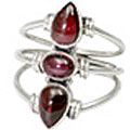 Design 9636: red garnet rings