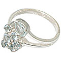 9794: Silver Setting blue blue topaz  engagement rings